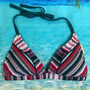 Kona Sol Teal Multi-Color Bikini Small #CC-022